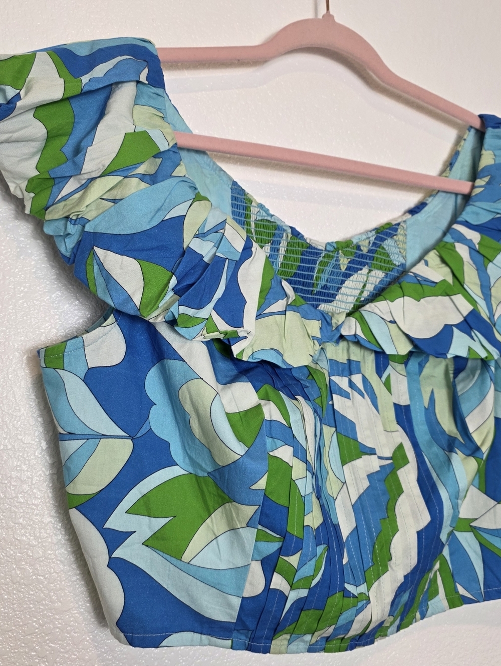 NWT Anthropologie Maeve Floral Puff-Sleeve Cropped Blouse Size XL - Picture 7 of 9